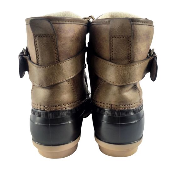 Maurices Women's Whitney Brown Round‎ Toe Lace-Up Ankle Strap Snow Boots Size 8 - Picture 4 of 7